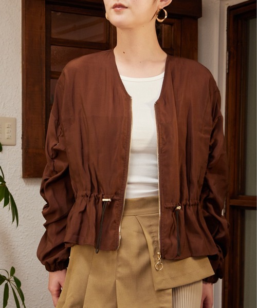 Muel Chic(ミュエルシック)の「Ruis blouson ルイスブルゾン(ブルゾン・レディース・ホワイト/ブラウン・FREE)」の2枚目の写真