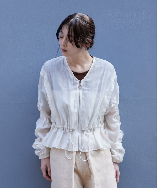 Muel Chic(ミュエルシック)の「Ruis blouson ルイスブルゾン(ブルゾン・レディース・ホワイト/ブラウン・FREE)」の7枚目の写真