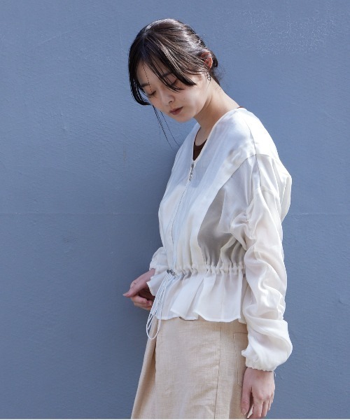 Muel Chic(ミュエルシック)の「Ruis blouson ルイスブルゾン(ブルゾン・レディース・ホワイト/ブラウン・FREE)」の8枚目の写真