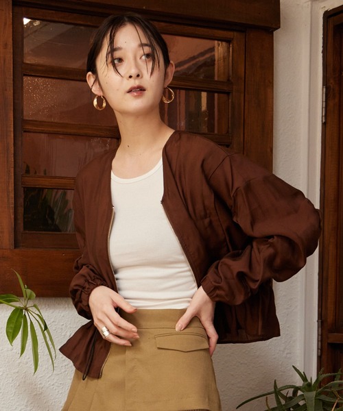 Muel Chic(ミュエルシック)の「Ruis blouson ルイスブルゾン(ブルゾン・レディース・ホワイト/ブラウン・FREE)」の19枚目の写真