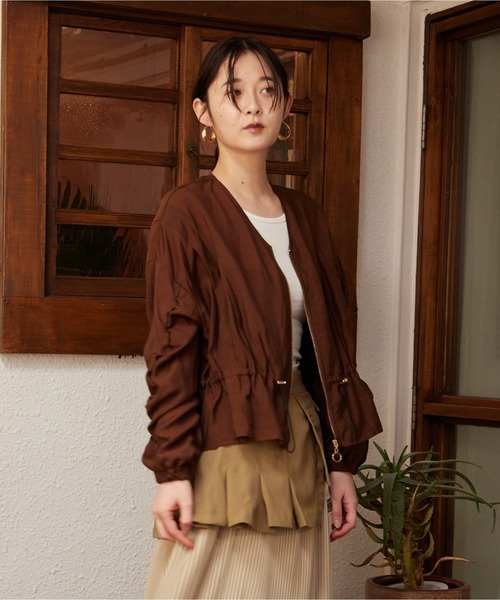 Muel Chic(ミュエルシック)の「Ruis blouson ルイスブルゾン(ブルゾン・レディース・ホワイト/ブラウン・FREE)」の21枚目の写真