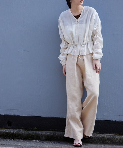 Muel Chic(ミュエルシック)の「Ruis blouson ルイスブルゾン(ブルゾン・レディース・ホワイト/ブラウン・FREE)」の6枚目の写真