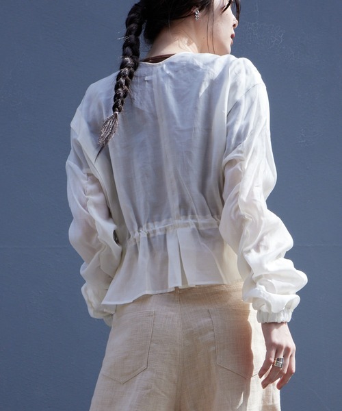 Muel Chic(ミュエルシック)の「Ruis blouson ルイスブルゾン(ブルゾン・レディース・ホワイト/ブラウン・FREE)」の4枚目の写真