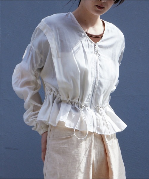 Muel Chic(ミュエルシック)の「Ruis blouson ルイスブルゾン(ブルゾン・レディース・ホワイト/ブラウン・FREE)」の3枚目の写真