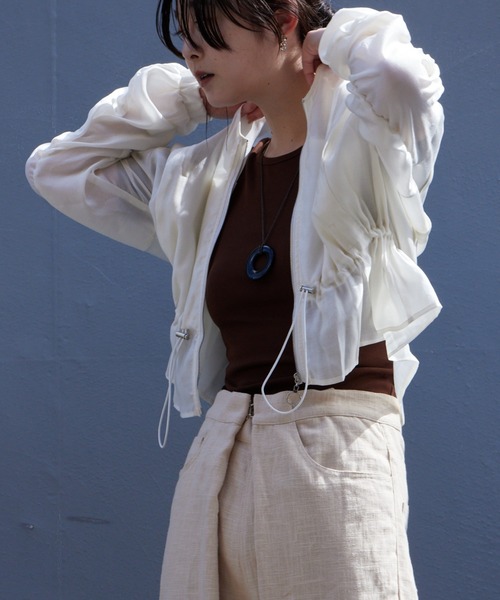 Muel Chic(ミュエルシック)の「Ruis blouson ルイスブルゾン(ブルゾン・レディース・ホワイト/ブラウン・FREE)」の14枚目の写真