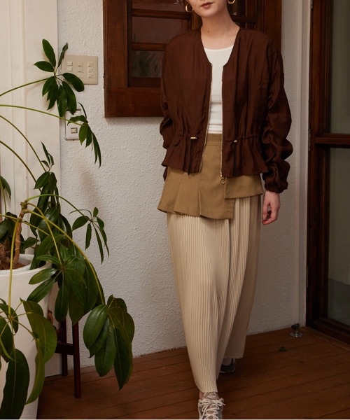 Muel Chic(ミュエルシック)の「Ruis blouson ルイスブルゾン(ブルゾン・レディース・ホワイト/ブラウン・FREE)」の18枚目の写真