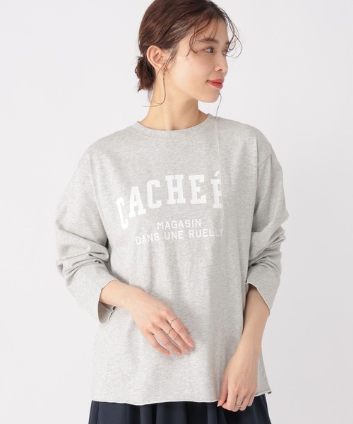 studio CLIP（スタディオクリップ）の「リメイク風切り替えロンT（Tシャツ/カットソー・レディース・チャコール/パープル/グレー・FREE）」の21枚目の写真