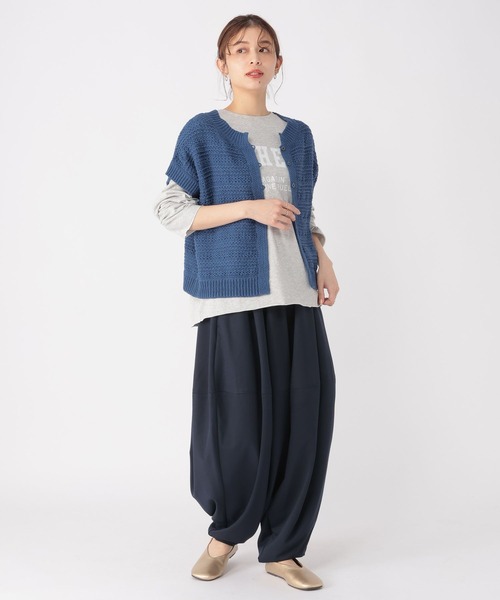 studio CLIP（スタディオクリップ）の「リメイク風切り替えロンT（Tシャツ/カットソー・レディース・チャコール/パープル/グレー・FREE）」の19枚目の写真