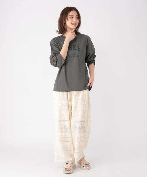 studio CLIP（スタディオクリップ）の「リメイク風切り替えロンT（Tシャツ/カットソー・レディース・チャコール/パープル/グレー・FREE）」の11枚目の写真