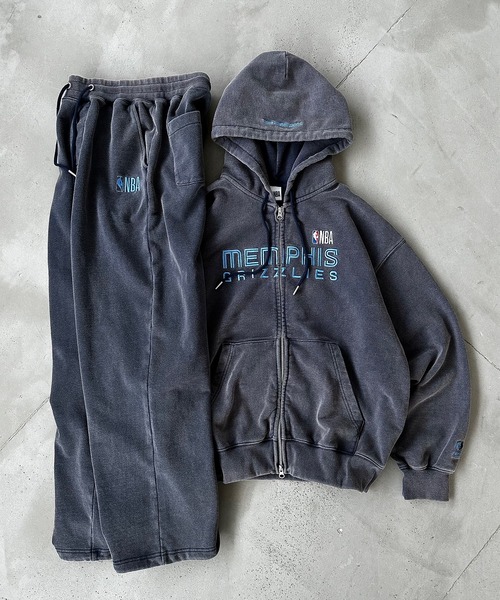 Perushu(ペルーシュ)の「Perushu / NBA ヘビーウェイトヴィンテージ加工ロゴ刺繍スウェットパンツ(スウェットパンツ・メンズ・ネイビー/ベージュ/ライトイエロー/チャコールグレー/ブラック/アイボリー・MEDIUM/LARGE)」の6枚目の写真