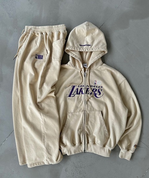 セール】Perushu / NBA ヘビーウェイトヴィンテージ加工ロゴ刺繍