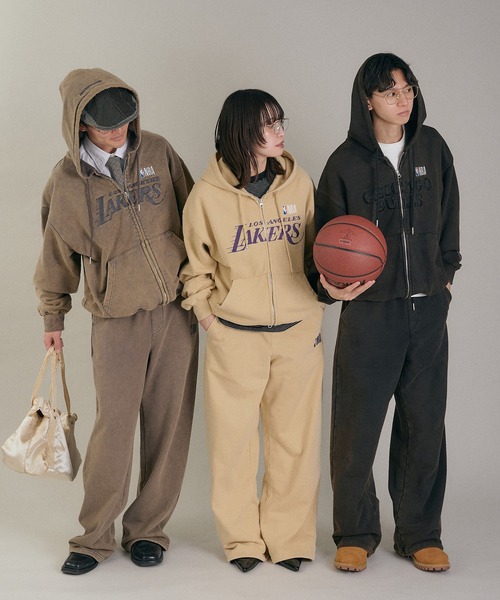 セール】Perushu / NBA ヘビーウェイトヴィンテージ加工ロゴ刺繍