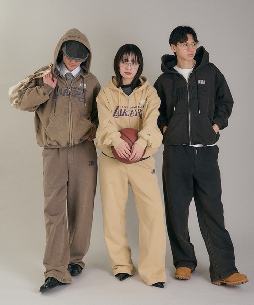 セール】Perushu / NBA ヘビーウェイトヴィンテージ加工ロゴ刺繍