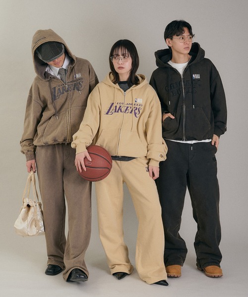 セール】Perushu / NBA ヘビーウェイトヴィンテージ加工ロゴ刺繍