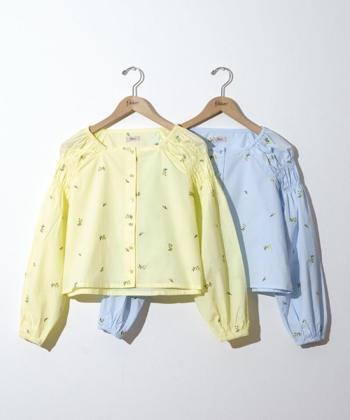flower（フラワー）の「スターリーフラワーブラウス（シャツ/ブラウス・レディース・イエロー/ブルー・FREE）」の4枚目の写真