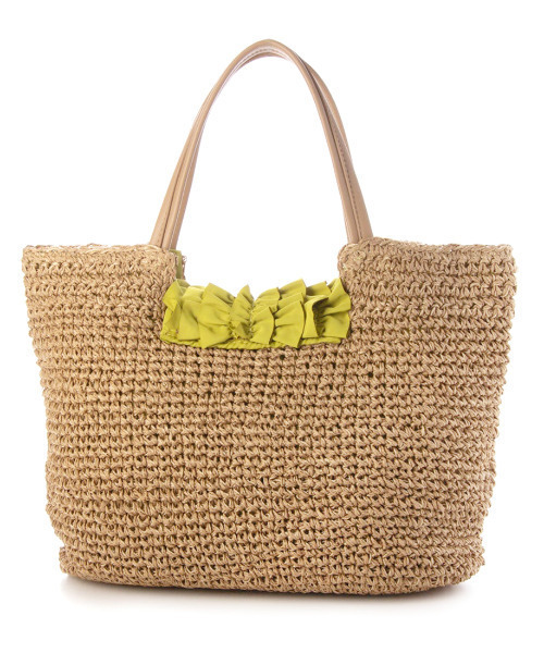 cache cache(カシュ カシュ)の「カシュカシュ cachecache / フリルフラップクロッシェトート(かごバッグ・レディース・ブラック/ブラウン/グリーン・FREE)」の11枚目の写真