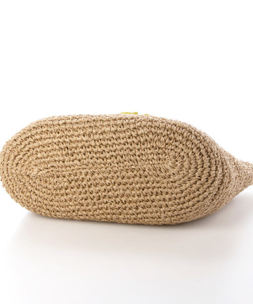 cache cache(カシュ カシュ)の「カシュカシュ cachecache / フリルフラップクロッシェトート(かごバッグ・レディース・ブラック/ブラウン/グリーン・FREE)」の12枚目の写真