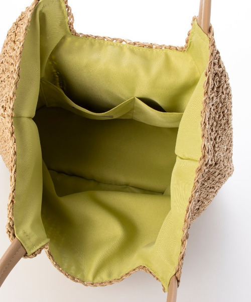 cache cache(カシュ カシュ)の「カシュカシュ cachecache / フリルフラップクロッシェトート(かごバッグ・レディース・ブラック/ブラウン/グリーン・FREE)」の14枚目の写真