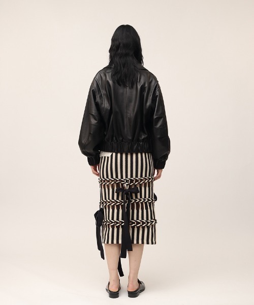 Braids Stripe Knitted Skirt（スカート）｜leinwande（ライン