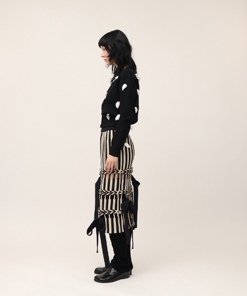 スカート leinwande Braids Stripe Knitted Skirt Braids Stripe Knitted Skirt/Navy | leinwände | ライン