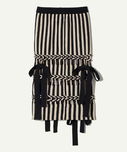 スカート leinwande Braids Stripe Knitted Skirt leinwande スカート Braids Stripe Knitted Skirt : ZOZOTOWN