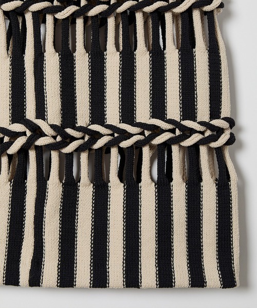 セール】Braids Stripe Knitted Skirt（スカート）｜leinwande