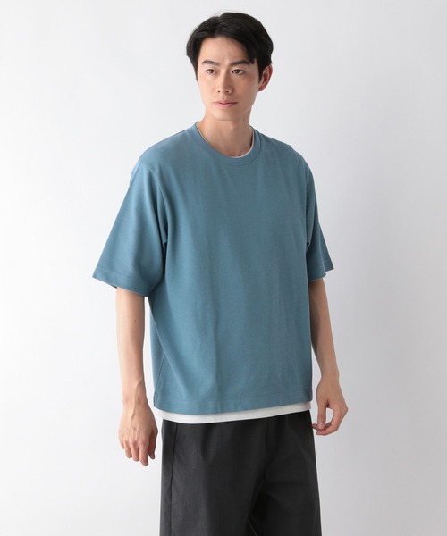 GLOBAL WORK(グローバルワーク)の「クルーネックレイヤード/半袖/一部店舗限定/321976(Tシャツ/カットソー・メンズ・ホワイト系その他/チャコールグレー/ライトグレー/グリーン/ブルー・SMALL/MEDIUM/LARGE/X-LARGE)」の5枚目の写真