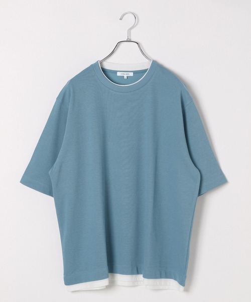 GLOBAL WORK(グローバルワーク)の「クルーネックレイヤード/半袖/一部店舗限定/321976(Tシャツ/カットソー・メンズ・ホワイト系その他/チャコールグレー/ライトグレー/グリーン/ブルー・SMALL/MEDIUM/LARGE/X-LARGE)」の6枚目の写真