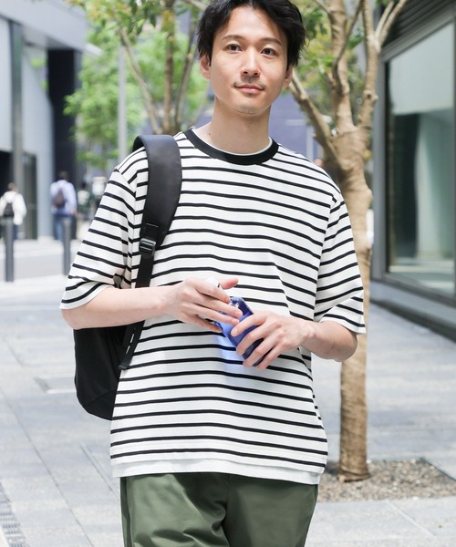 GLOBAL WORK(グローバルワーク)の「クルーネックレイヤード/半袖/一部店舗限定/321976(Tシャツ/カットソー・メンズ・ホワイト系その他/チャコールグレー/ライトグレー/グリーン/ブルー・SMALL/MEDIUM/LARGE/X-LARGE)」の21枚目の写真