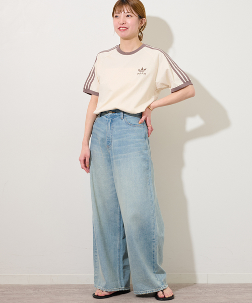 adidas Originals(アディダスオリジナルス)の「【adidas originals / アディダス オリジナルス】3-STRIPES TEE:Tシャツ(Tシャツ/カットソー・レディース・ブラック/ホワイト/ベージュ・MEDIUM)」の11枚目の写真