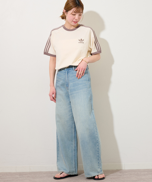 adidas Originals(アディダスオリジナルス)の「【adidas originals / アディダス オリジナルス】3-STRIPES TEE:Tシャツ(Tシャツ/カットソー・レディース・ブラック/ホワイト/ベージュ・MEDIUM)」の12枚目の写真