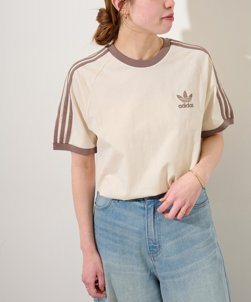 adidas Originals(アディダスオリジナルス)の「【adidas originals / アディダス オリジナルス】3-STRIPES TEE:Tシャツ(Tシャツ/カットソー・レディース・ブラック/ホワイト/ベージュ・MEDIUM)」の16枚目の写真
