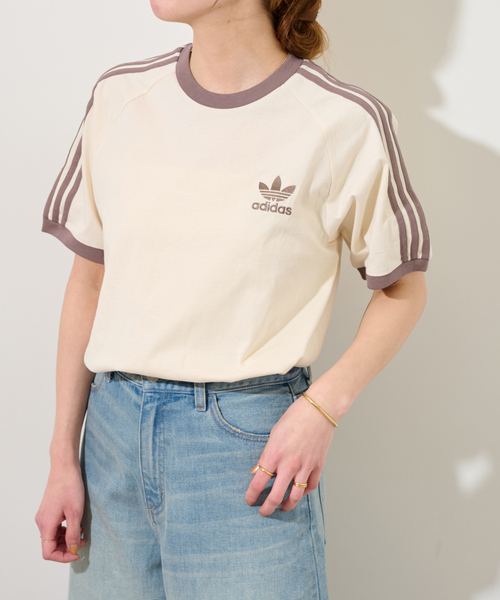 adidas Originals(アディダスオリジナルス)の「【adidas originals / アディダス オリジナルス】3-STRIPES TEE:Tシャツ(Tシャツ/カットソー・レディース・ブラック/ホワイト/ベージュ・MEDIUM)」の17枚目の写真