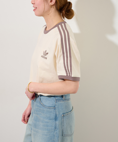 adidas Originals(アディダスオリジナルス)の「【adidas originals / アディダス オリジナルス】3-STRIPES TEE:Tシャツ(Tシャツ/カットソー・レディース・ブラック/ホワイト/ベージュ・MEDIUM)」の18枚目の写真