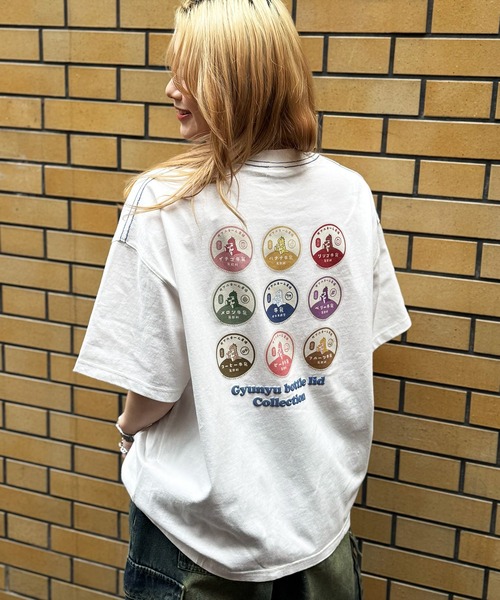 DOUBLE NAME(ダブルネーム)の「Gyunyu bottle lid BACKモチーフTEE(Tシャツ/カットソー・レディース・ピンク/ブラック/オフホワイト・FREE)」の19枚目の写真