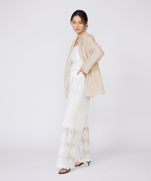 INED（イネド）の「オーガンジーシースルージャケット（テーラードジャケット・レディース・ブラック/ベージュ・9号/11号）」の20枚目の写真