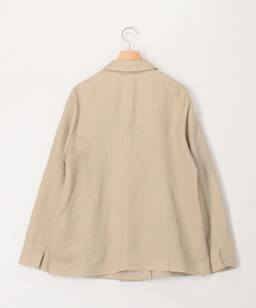 MICO COULIER（ミコクリエ）の「イージーケアリネンジャケット（テーラードジャケット・レディース・キナリ/ネイビー/ベージュ・38）」の15枚目の写真