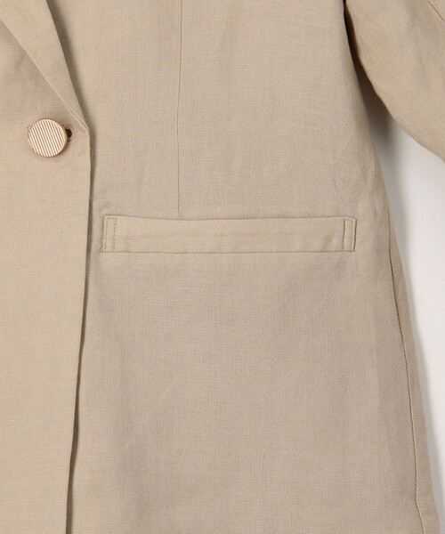 MICO COULIER（ミコクリエ）の「イージーケアリネンジャケット（テーラードジャケット・レディース・キナリ/ネイビー/ベージュ・38）」の20枚目の写真