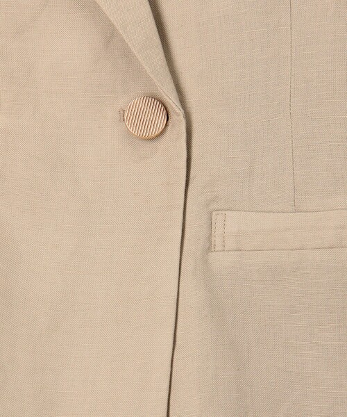 MICO COULIER（ミコクリエ）の「イージーケアリネンジャケット（テーラードジャケット・レディース・キナリ/ネイビー/ベージュ・38）」の22枚目の写真