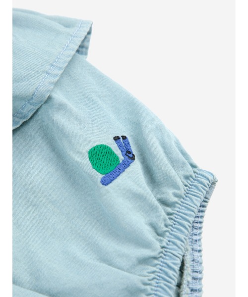 BOBO CHOSES(ボボショーズ)の「Funny Snail embroidery bloomer(その他ベビーウェア・キッズ・サックスブルー・70/80/90)」の2枚目の写真