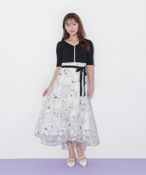 JILL by JILL STUART(ジルバイジルスチュアート)の「◇ニット×オパールドッキングワンピース(ワンピース・レディース・ラベンダー/ブラック・MEDIUM/SMALL)」の22枚目の写真