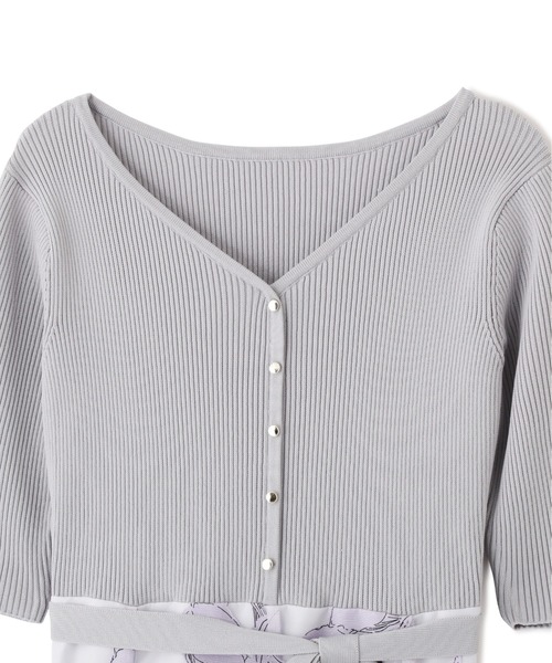 JILL by JILL STUART(ジルバイジルスチュアート)の「◇ニット×オパールドッキングワンピース(ワンピース・レディース・ラベンダー/ブラック・MEDIUM/SMALL)」の13枚目の写真