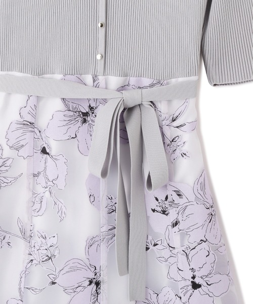 JILL by JILL STUART(ジルバイジルスチュアート)の「◇ニット×オパールドッキングワンピース(ワンピース・レディース・ラベンダー/ブラック・MEDIUM/SMALL)」の11枚目の写真