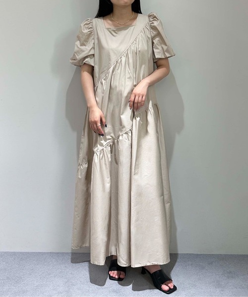 セール】アシンメトリーポプリンロングワンピース（ワンピース