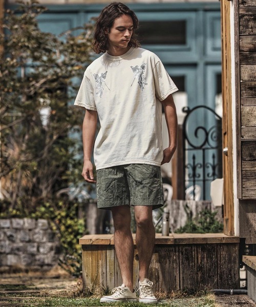 CAMBIO(カンビオ)の「mt9729- ピグメントTシャツ_Angels(Tシャツ/カットソー・メンズ・アイボリー/ブラック系その他/ブルー系その他・S/M/L/XL)」の15枚目の写真