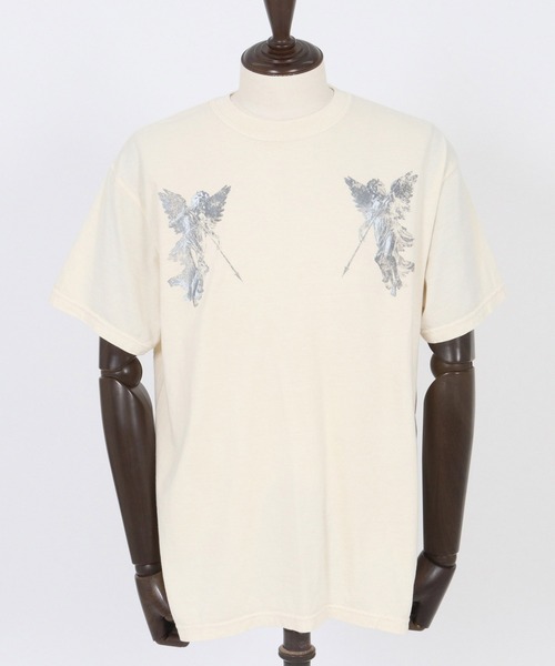 CAMBIO(カンビオ)の「mt9729- ピグメントTシャツ_Angels(Tシャツ/カットソー・メンズ・アイボリー/ブラック系その他/ブルー系その他・S/M/L/XL)」の18枚目の写真