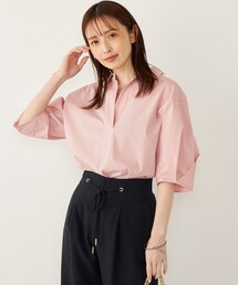 SHIPS Colors:〈手洗い可能〉ストレッチ スキッパー シャツ◇