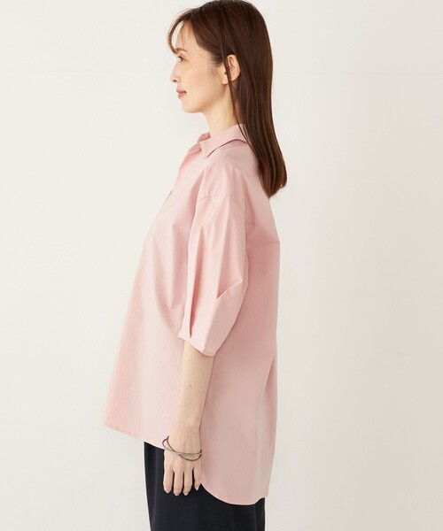 SHIPS Colors(シップス カラーズ)の「SHIPS Colors:〈手洗い可能〉ストレッチ スキッパー シャツ◇(シャツ/ブラウス・レディース・ネイビー/ホワイト/キャメル/ピンク・ONE SIZE)」の17枚目の写真