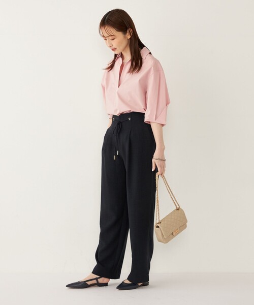 SHIPS Colors(シップス カラーズ)の「SHIPS Colors:〈手洗い可能〉ストレッチ スキッパー シャツ◇(シャツ/ブラウス・レディース・ネイビー/ホワイト/キャメル/ピンク・ONE SIZE)」の20枚目の写真