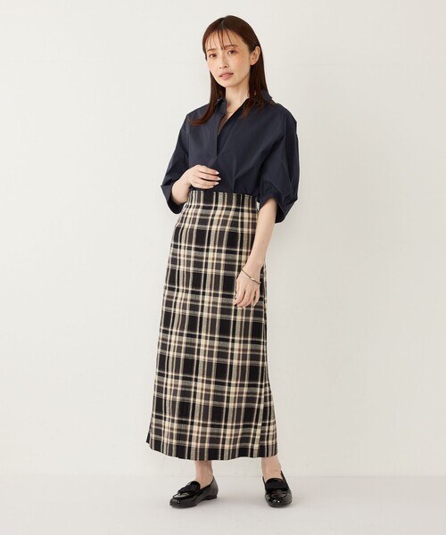 SHIPS Colors(シップス カラーズ)の「SHIPS Colors:〈手洗い可能〉ストレッチ スキッパー シャツ◇(シャツ/ブラウス・レディース・ネイビー/ホワイト/キャメル/ピンク・ONE SIZE)」の22枚目の写真